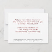 Je bent uitgenodigd voor een Hoedown! Land Partij Kaart (Achterkant)