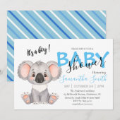 Je bent uitgenodigd voor een Koala Baby shower Aankondiging (Voorkant / Achterkant)