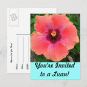 Je bent uitgenodigd voor een Luau. Uitnodiging (Voorkant / Achterkant)