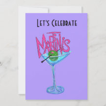 Je bent uitgenodigd voor een Martini Party. Uitnod
