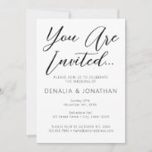 Je bent uitgenodigd voor een minimalistische uitno kaart (Voorkant)