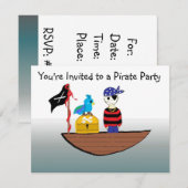 Je bent uitgenodigd voor een Pira... Kaart (Voorkant / Achterkant)