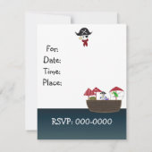 Je bent uitgenodigd voor een Pira... Kaart (Achterkant)