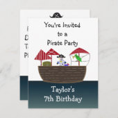 Je bent uitgenodigd voor een Pira... Kaart (Voorkant / Achterkant)