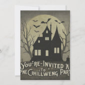 Je bent uitgenodigd voor een Spine-Chilling Hallow Bedankkaart (Achterkant)