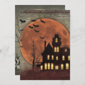 Je bent uitgenodigd voor een Spine-Chilling Hallow Bedankkaart (Voorkant / Achterkant)