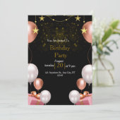 Je bent uitgenodigd voor een verjaardagsfeestje kaart (Staand voorkant)