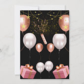 Je bent uitgenodigd voor een verjaardagsfeestje kaart (Achterkant)