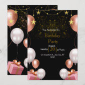 Je bent uitgenodigd voor een verjaardagsfeestje kaart (Voorkant / Achterkant)