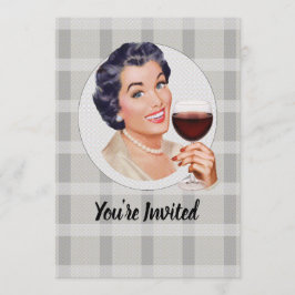 Je bent uitgenodigd voor een wijnfeestje kaart