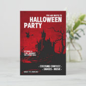 Je bent uitgenodigd voor het Halloween-feest Kaart (Staand voorkant)