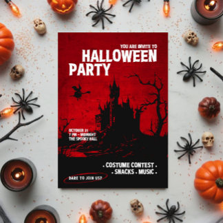 Je bent uitgenodigd voor het Halloween-feest Kaart