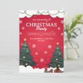 Je bent uitgenodigd voor het kerstfeest kaart (Staand voorkant)