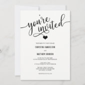 Je bent uitgenodigd voor het klassieke zwarte en w kaart (Voorkant)