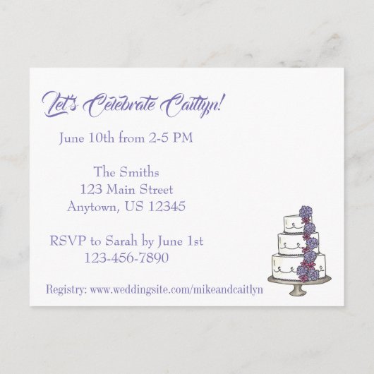 Je bent uitgenodigd voor het Paarse Vrijgezellenfe Uitnodiging Briefkaart (Achterkant)