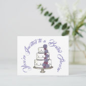 Je bent uitgenodigd voor het Paarse Vrijgezellenfe Uitnodiging Briefkaart (Staand voorkant)