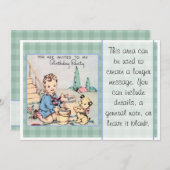 Je bent uitgenodigd voor mijn geboortedag. kaart (Voorkant / Achterkant)