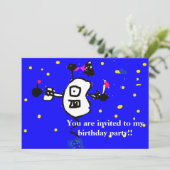 Je bent uitgenodigd voor mijn verjaardagsfeestje!  kaart (Staand voorkant)