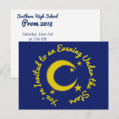 Je bent uitgenodigd voor Night Sky Crescent Moon S Uitnodiging Briefkaart (Voorkant / Achterkant)