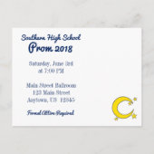 Je bent uitgenodigd voor Night Sky Crescent Moon S Uitnodiging Briefkaart (Achterkant)