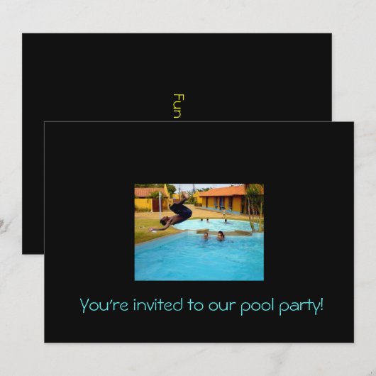 Je bent uitgenodigd voor ons feest. kaart (Voorkant / Achterkant)