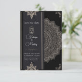 Je bent uitgenodigd voor onze bruiloft | De datum Save The Date (Staand voorkant)