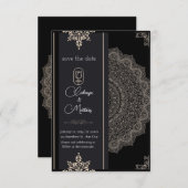 Je bent uitgenodigd voor onze bruiloft | Sla de da Save The Date (Voorkant / Achterkant)