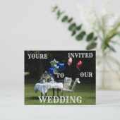 Je bent uitgenodigd voor onze Kaart Wedding Post. (Staand voorkant)