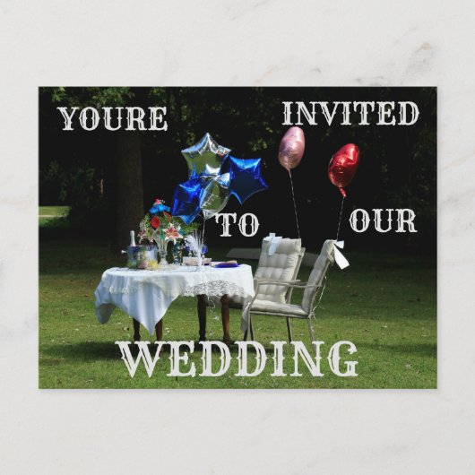 Je bent uitgenodigd voor onze Kaart Wedding Post. (Voorkant)