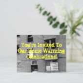 Je bent uitgenodigd voor onze warmerende feestjes. uitnodiging briefkaart (Staand voorkant)