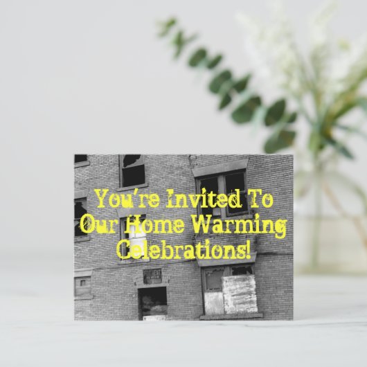 Je bent uitgenodigd voor onze warmerende feestjes. uitnodiging briefkaart (Staand voorkant)