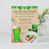 Je bent uitgenodigd voor St. Patrick's Day evite Kaart (Staand voorkant)