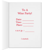 Je bent uitgenodigd voor Wine Funny RSVP Card (Binnen (Rechts))