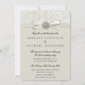 Je bent uitgenodigd voor Zachte Cream Wrapped Cade Kaart (Achterkant)