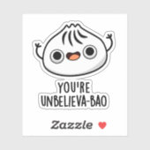 Je bent Unbelieva-bao Grappige Dimsum Bao Pun Sticker (Vel)