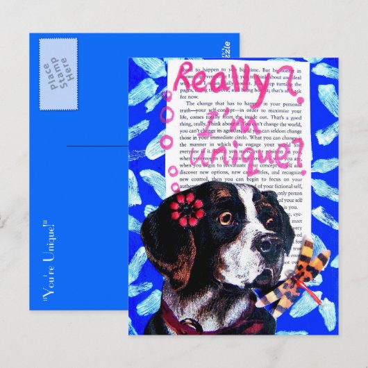 Je bent uniek! - briefkaart (Voorkant / Achterkant)