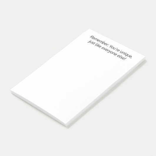 Je bent uniek, net als iedereen, Grappig, Custom Post-it® Notes (Schuin)