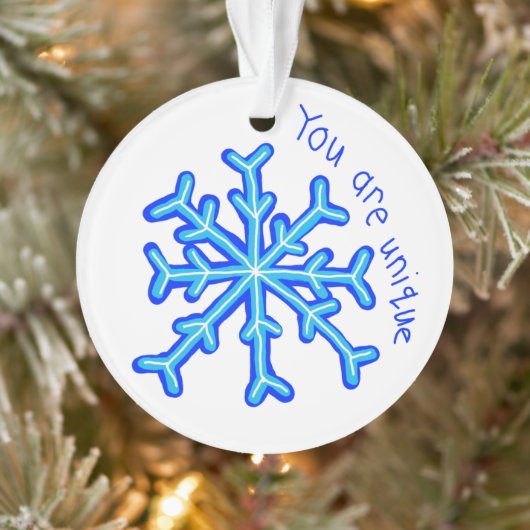 "Je bent uniek" Ornament (Boom)