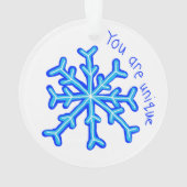 "Je bent uniek" Ornament (achterkant)