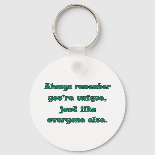 Je bent uniek sleutelhanger (Voorkant)