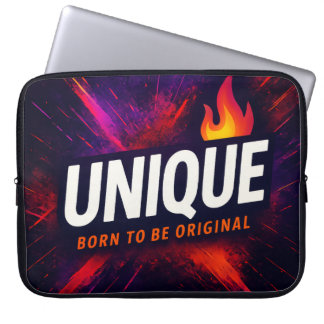 je bent uniek, val niet op in de massa, wees origi laptop sleeve