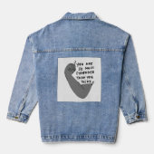 Je Bent Veel Sterker Dan Je Denkt Denim Jacket (Achterkant)