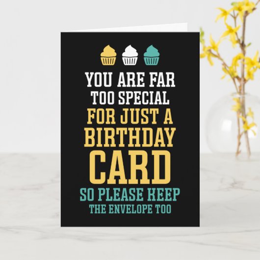 Je bent veel te speciaal voor de geboorte. kaart (Gele Bloem)