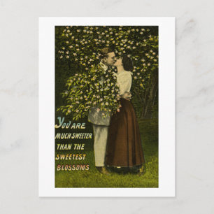 Je bent veel zoeter dan het liefste bloesem. briefkaart