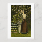 Je bent veel zoeter dan het liefste bloesem. briefkaart (Voorkant)