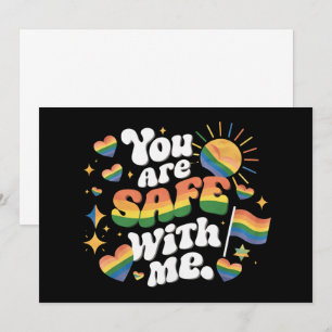 Je bent veilig bij mij LGBT Regenboog Homoseksueel Kaart