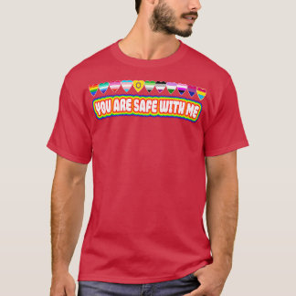 Je bent veilig bij mij LGBT vriendelijke regenboog T-shirt