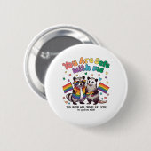 Je bent veilig bij mij LGBT wasbeer dier Ronde Button 5,7 Cm (Voorkant /achterkant)