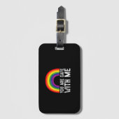Je bent veilig bij mij LGBTQ Pride Maand Rainbow Bagagelabel (Voorkant (verticaal))