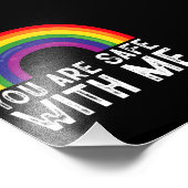 Je bent veilig bij mij LGBTQ Pride Maand Rainbow Foto Afdruk (Hoek)